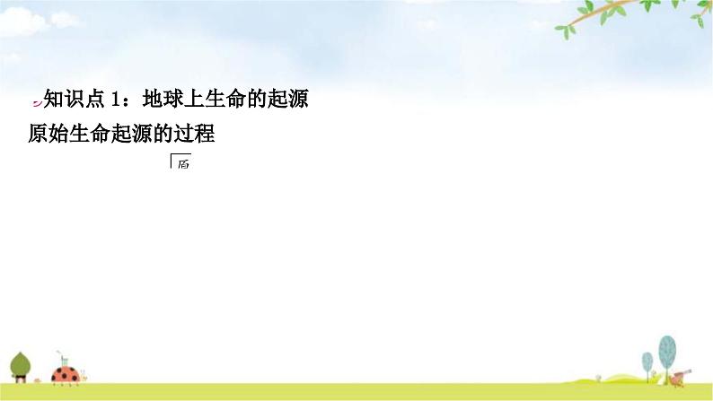 中考生物复习八年级下册第七单元生物圈中生命的延续和发展第三章生命起源和生物进化教学课件第2页