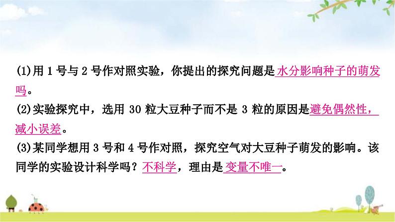 中考生物复习七年级上册第三单元生物圈中的绿色植物第二章被子植物的一生课件05