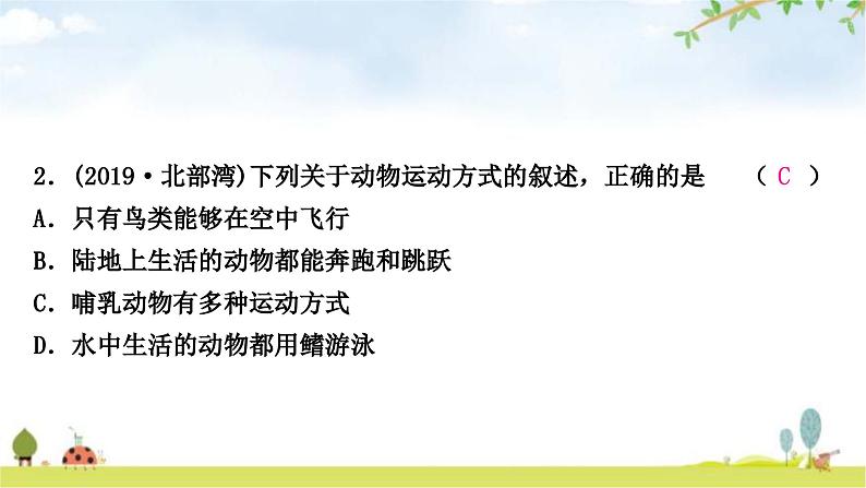 中考生物复习八年级上册第五单元生物圈中的其他生物第二章第三章课件03