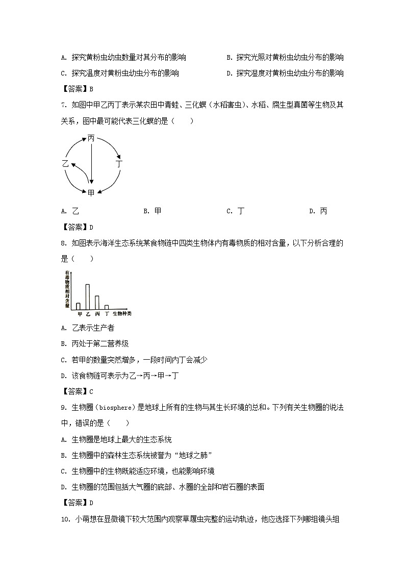 2020-2021学年广东深圳罗湖区七年级上册期末生物试卷及答案02