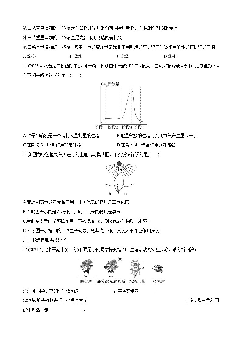 初中生物复习专题精讲 第三单元 第三、四、五章 综合检测（带答案）第3页
