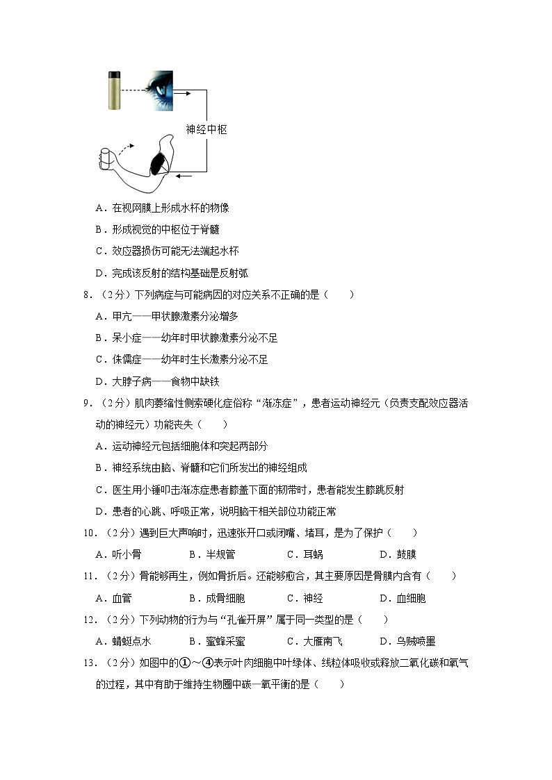 江苏省南通市通州区2022-2023学年八年级上学期期末生物试卷03