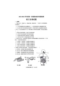 山东省菏泽市郓城县2023-2024学年九年级上学期期末教学质量检测生物学试题