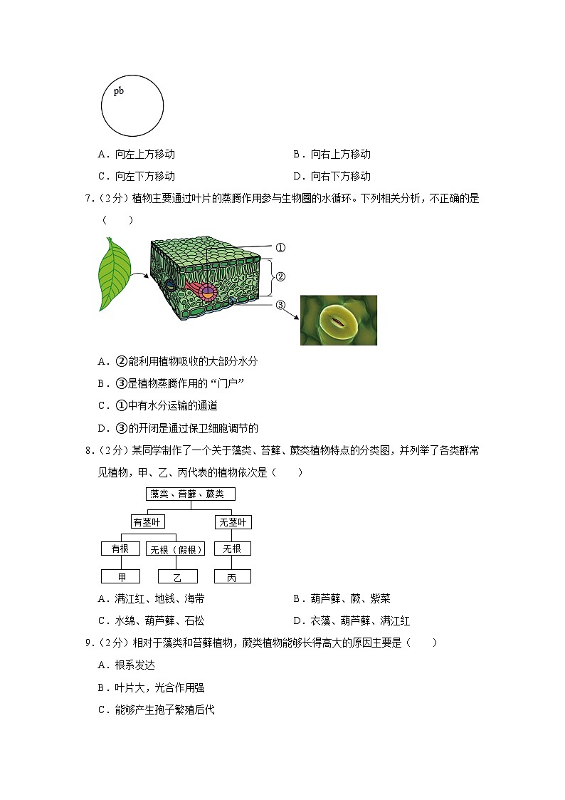 河北省石家庄市赵县2023-2024学年七年级上学期期末生物试卷02