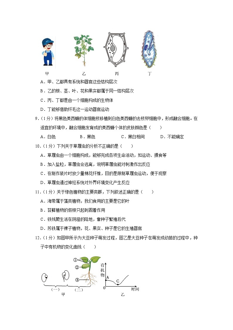 56，河南省南阳市邓州市2023-2024学年七年级上学期期末生物试卷第3页