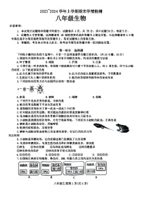 67，河南省平顶山市郏县2023-2024学年八年级上学期期末生物试题(1)