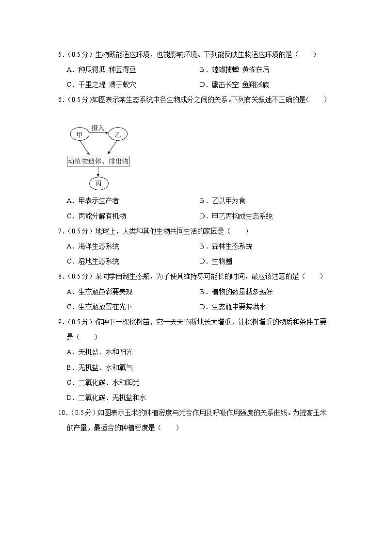 江苏省泰州市姜堰区2023-2024学年七年级上学期期末生物试卷第2页