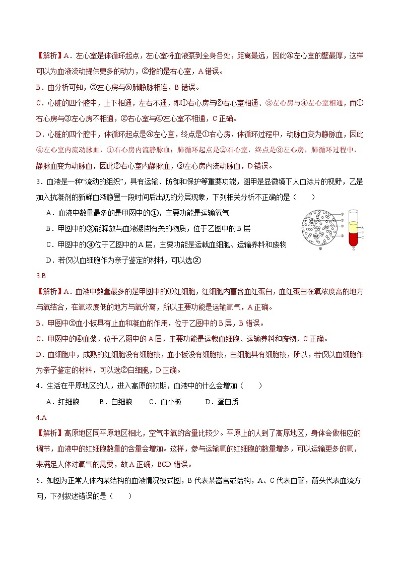 【开学摸底考】八年级生物（苏科版）-2023-2024学年初中下学期开学摸底考试卷.zip02