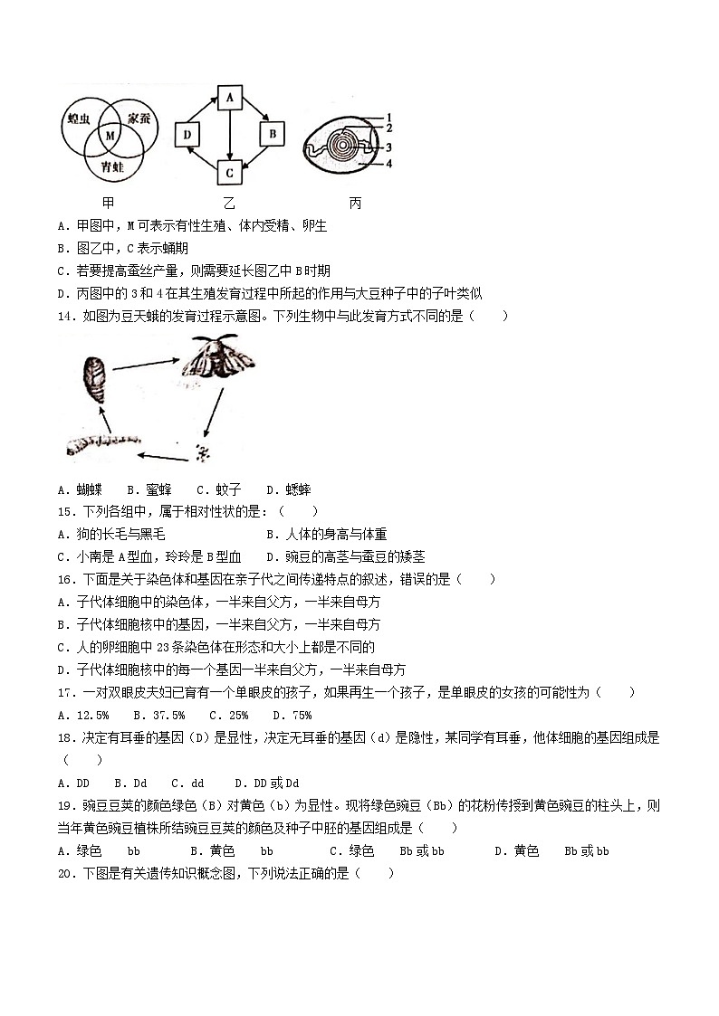 湖南省邵阳市邵东市2023-2024学年八年级上学期12月月考生物试题第3页