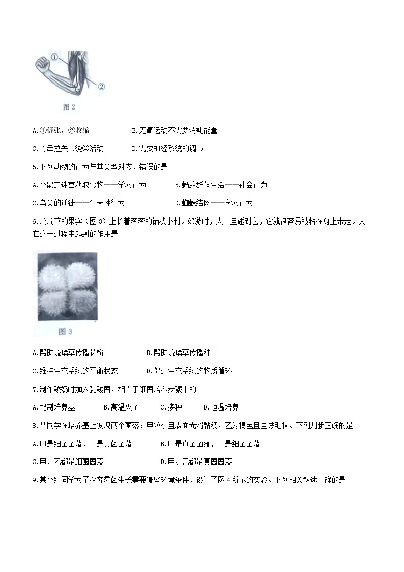 江西省赣州市龙南区2023-2024学年八年级上学期12月月考生物试题()第2页