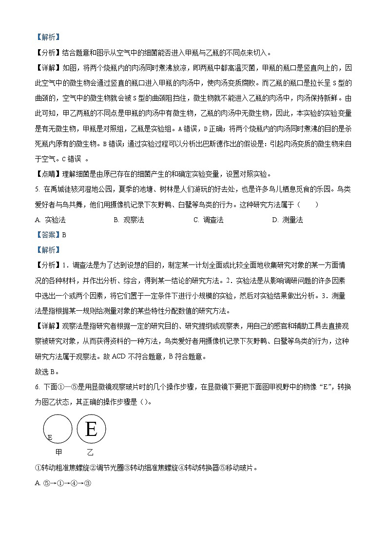 19，山东省德州市禹城市2023-2024学年七年级上学期期中生物试题03