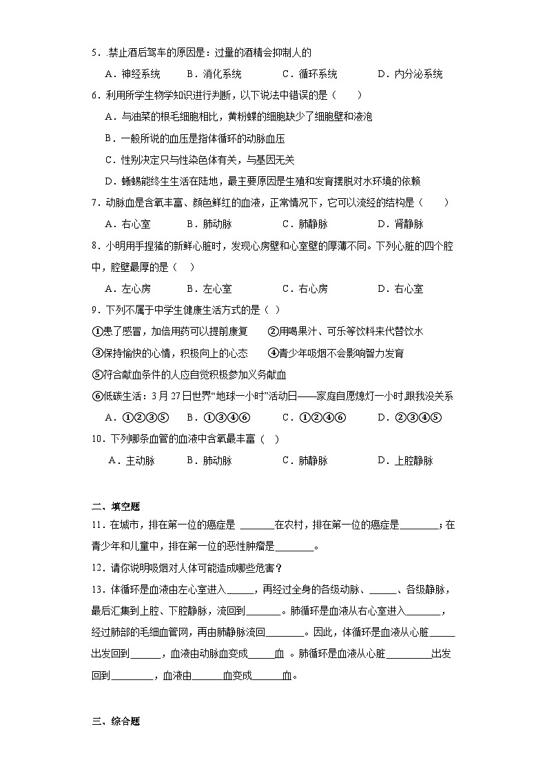 【核心素养】人教版初中生物七年级下册4.4.3《输送血液的泵—心脏》课件＋课时练习＋教案（含教学反思）02