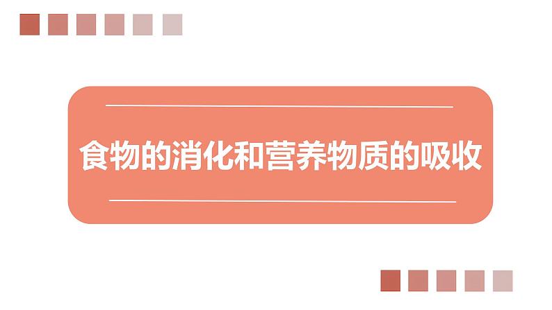 8.2 食物的消化和营养物质的吸收（课件）2023--2024学年北师大版生物七年级下册01