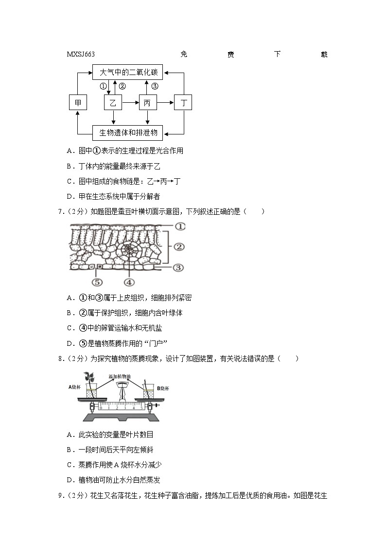 2023年广东省东莞市中考生物模拟试卷（三）02