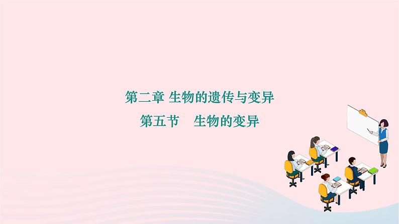 2024八年级生物下册第七单元生物圈中生命的延续和发展第二章生物的遗传与变异第五节生物的变异作业课件新版新人教版01