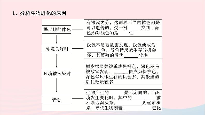 2024八年级生物下册第七单元生物圈中生命的延续和发展第三章生命起源和生物进化第三节生物进化的原因作业课件新版新人教版第2页