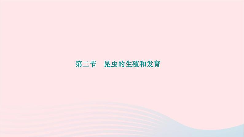 2024八年级生物下册第七单元生物圈中生命的延续和发展第一章生物的生殖和发育第二节昆虫的生殖和发育作业课件新版新人教版第1页