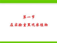 初中生物冀少版七年级上册第一节  在实验室里观察植物课文内容ppt课件