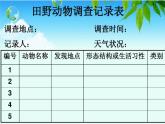 冀少版生物七年级上册 第四章 第一节   田野动物调查(2)课件