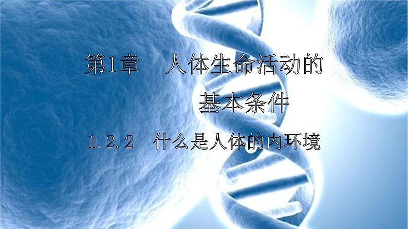 1.2.2 什么是人体的内环境-2023-2024学年八年级生命科学同步课堂（沪教版第一册）课件01