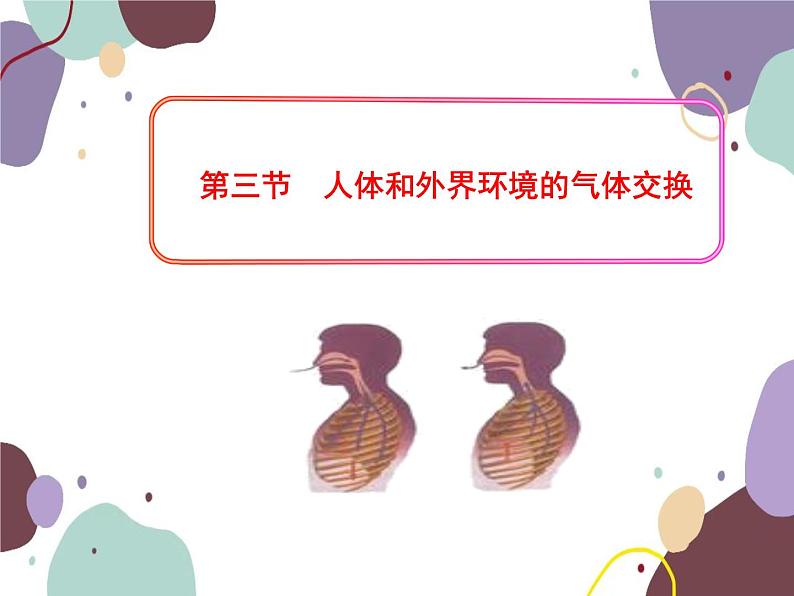 苏教版生物七年级下册第十章 人体和外界环境的气体交换课件01