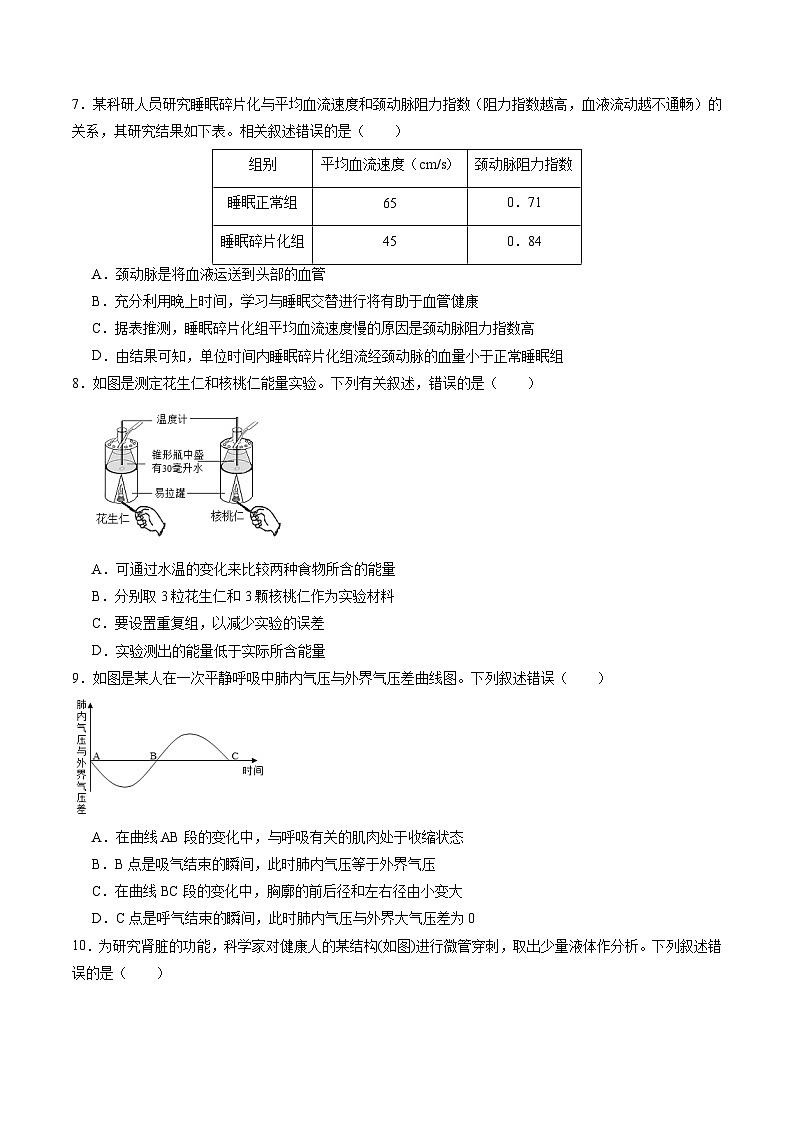 黄金卷02（陕西专用）-【赢在中考•黄金8卷】备战2024年中考生物模拟卷（陕西专用）03