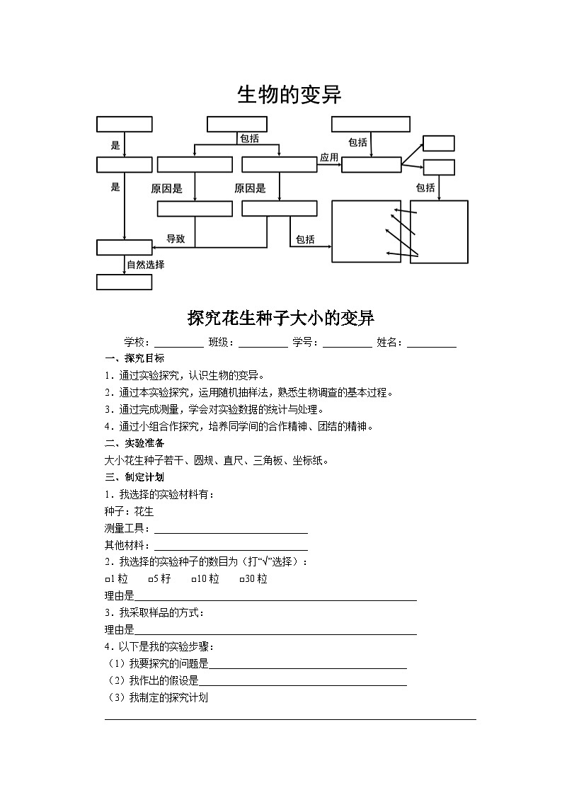 人教版八年级下册生物7.2.5《生物的变异》同步练习02