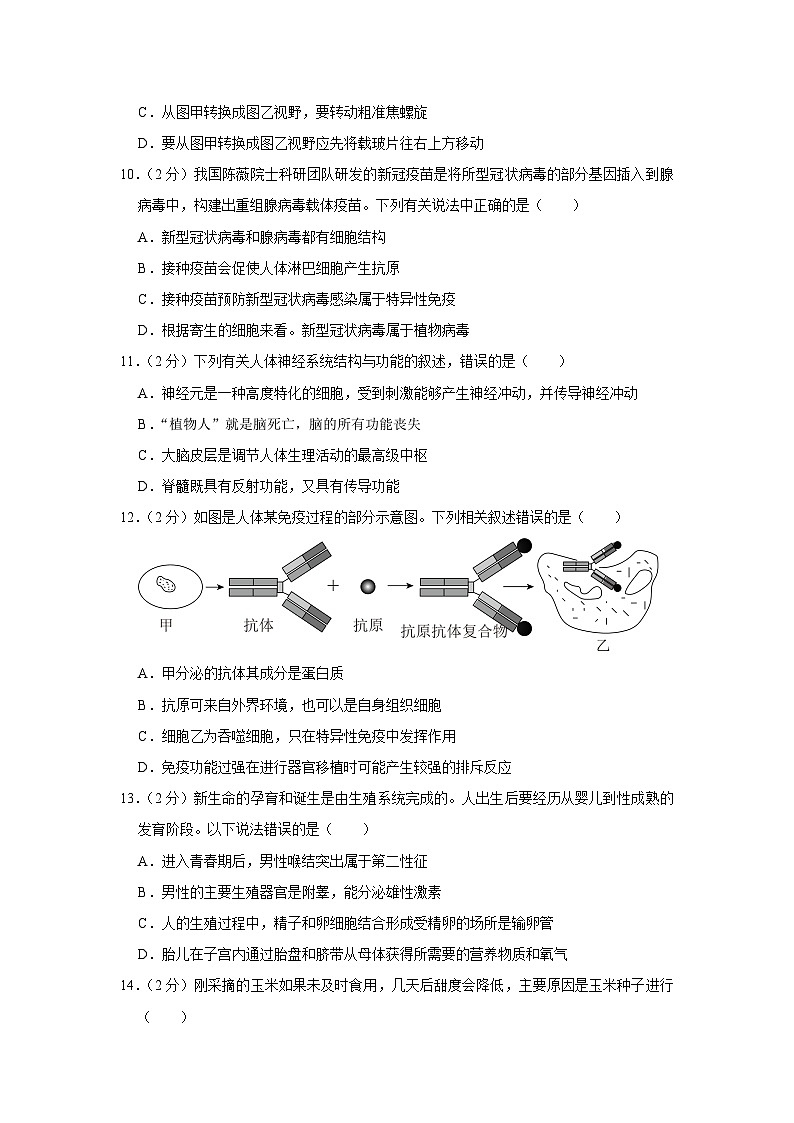 50，2023年山西省晋中市太谷区阳邑中学中考生物二模试卷第3页