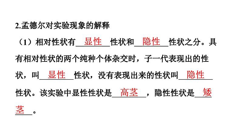 人教版生物八年级下册 第七单元第二章第三节基因的显性和隐性课件06