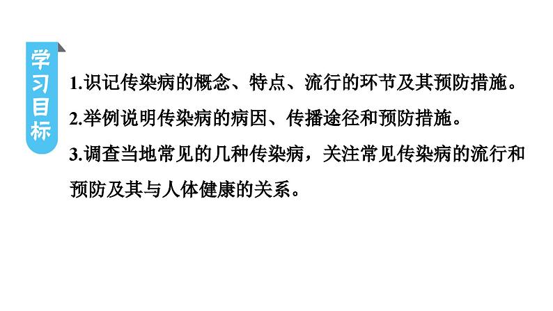 人教版生物八年级下册 第八单元第一章 第一节传染病及其预防课件第3页