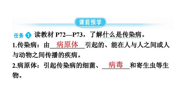 人教版生物八年级下册 第八单元第一章 第一节传染病及其预防课件第4页