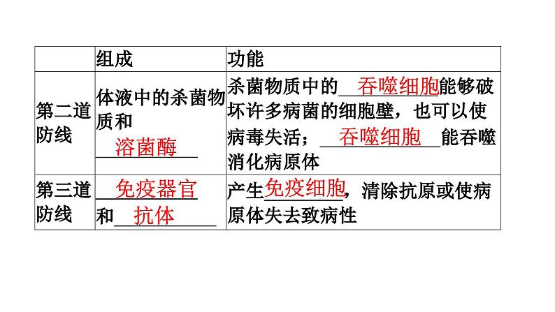 人教版生物八年级下册 第八单元第一章 第二节免疫与计划免疫 第一课时人体的三道防线与免疫类型课件07