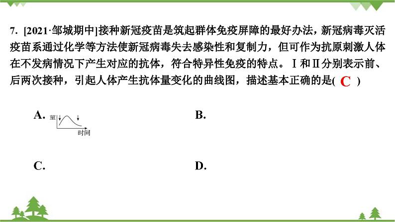 人教版生物八年级下册 期末专训  专训(2)   表格、曲线、结构模式图习题课件08