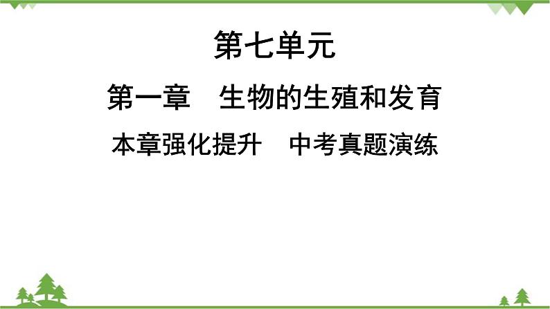 人教版生物八年级下册 第7单元  第1章  本章强化提升  中考真题演练习题课件第1页