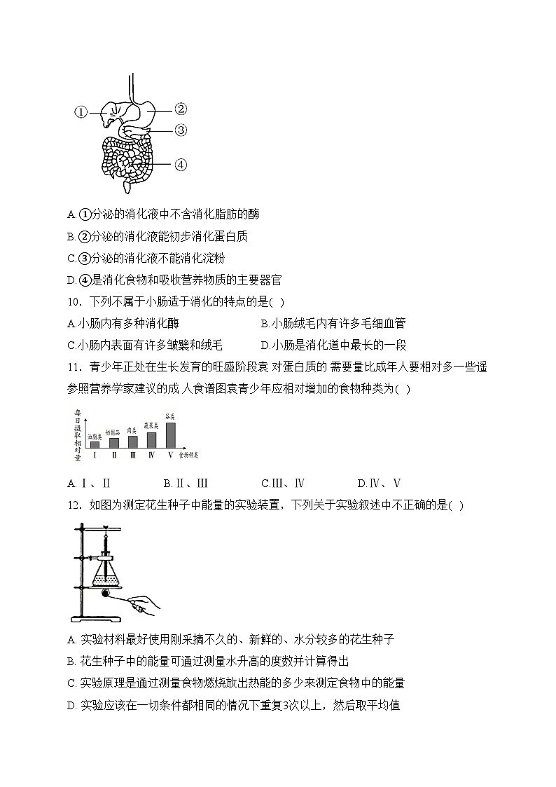山东省东营市广饶县（五四制）四校联考2022-2023学年七年级下学期3月生物试卷(含答案)03