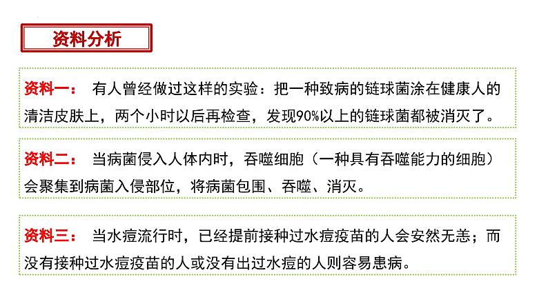 人教版八年级下册生物同步课件8.1.2 免疫与计划免疫（教学课件）第7页