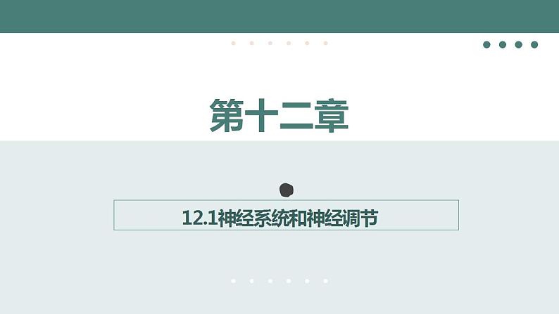 12.1神经系统和神经调节(第一课时)同步课件2023--2024学年北师大版生物七年级下册第1页