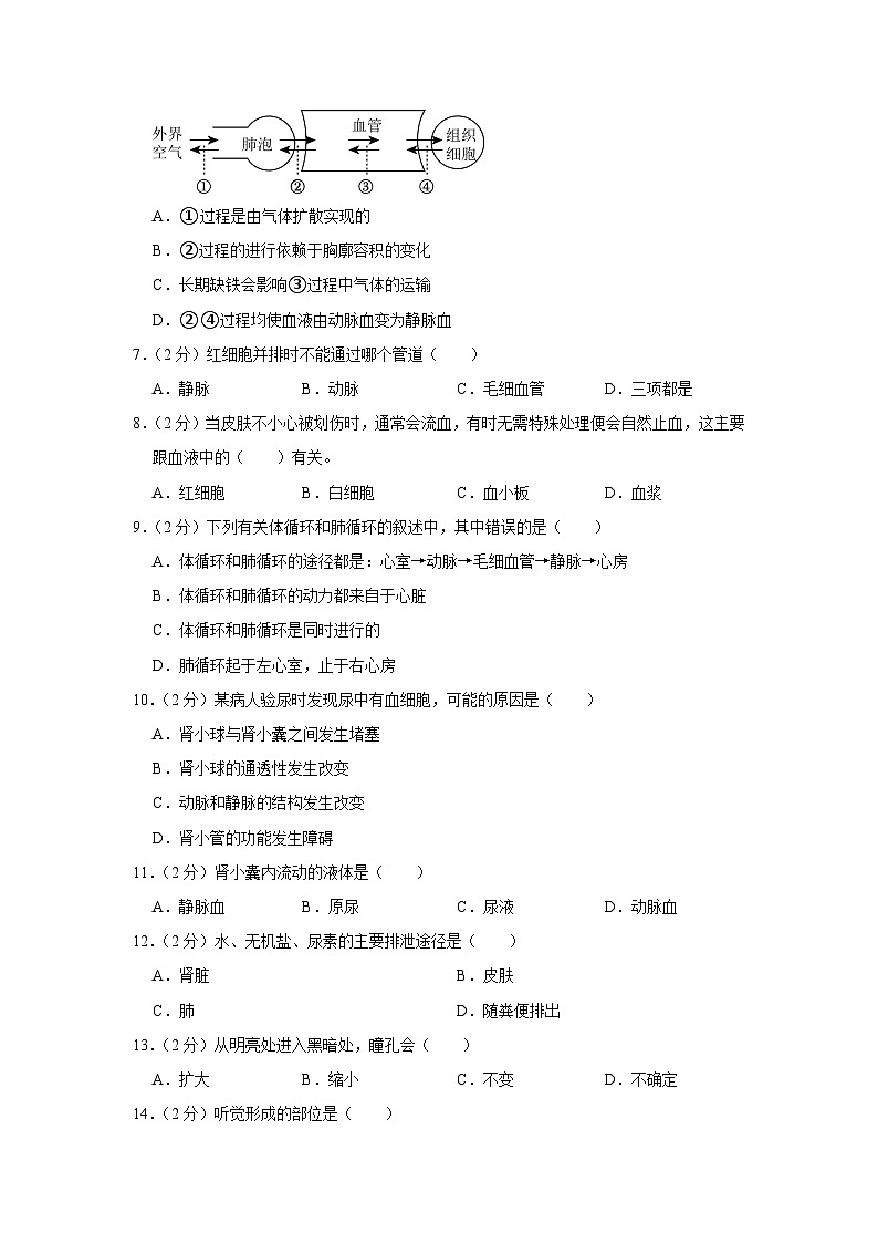 2021-2022学年青海省玉树州治多县第二民族中学七年级（下）期末生物试卷第2页