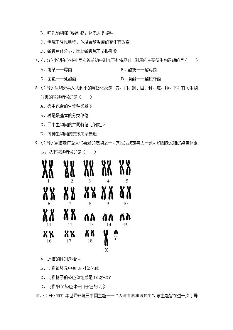 73，安徽省淮南市凤台县2022-2023学年八年级下学期第五次月考生物试卷第3页