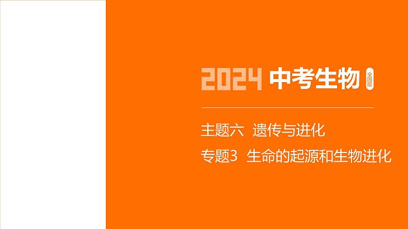 20-专题3　生命的起源和生物进化第1页