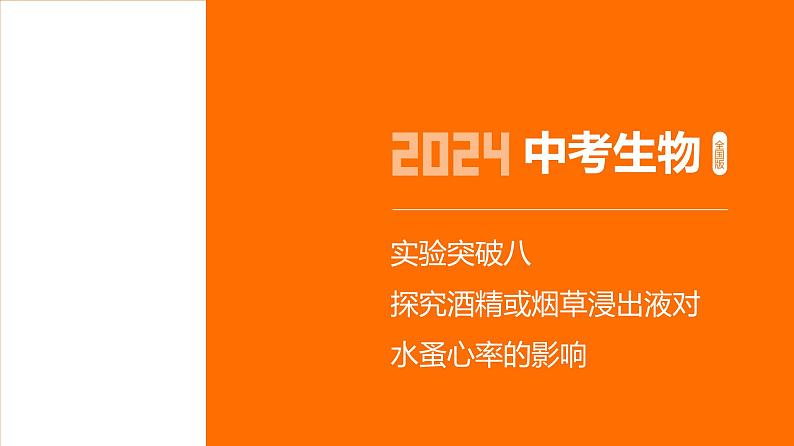 实验突破九　探究酒精或烟草浸出液对水蚤心率的影响第1页