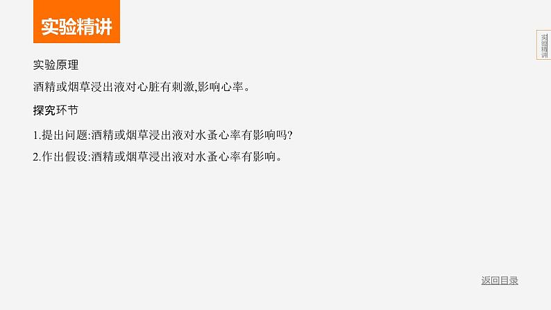 实验突破九　探究酒精或烟草浸出液对水蚤心率的影响第3页