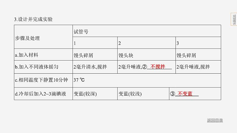 实验突破七　探究馒头在口腔中的变化第4页