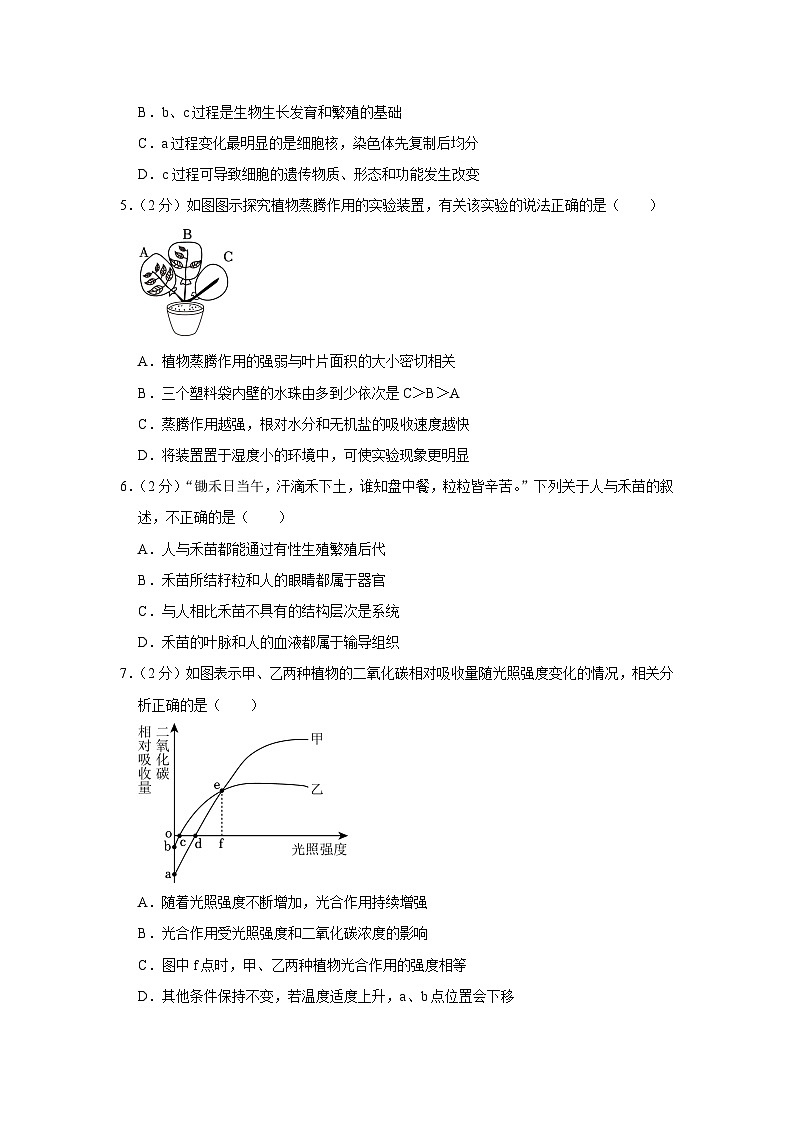 2023年山东省滨州市中考生物试卷(含答案)02