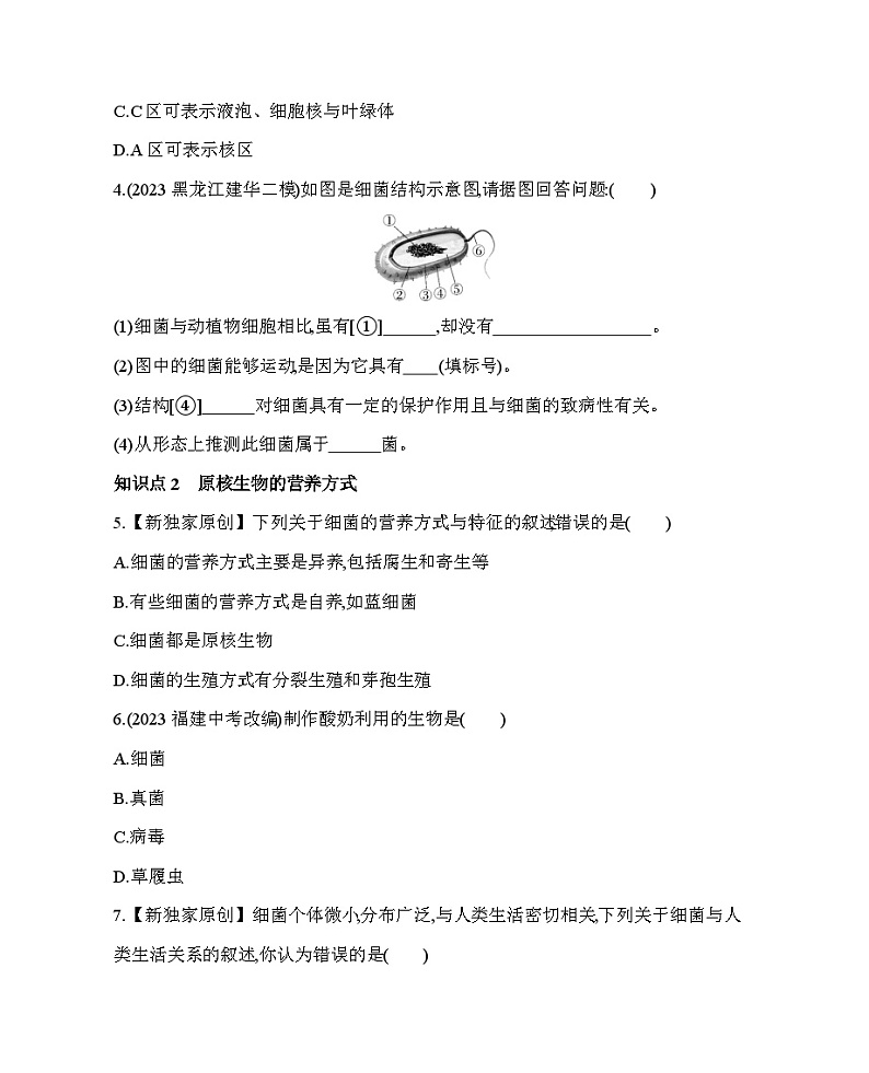 13.2 原核生物界--北京版初中生物八年级下册同步练习02