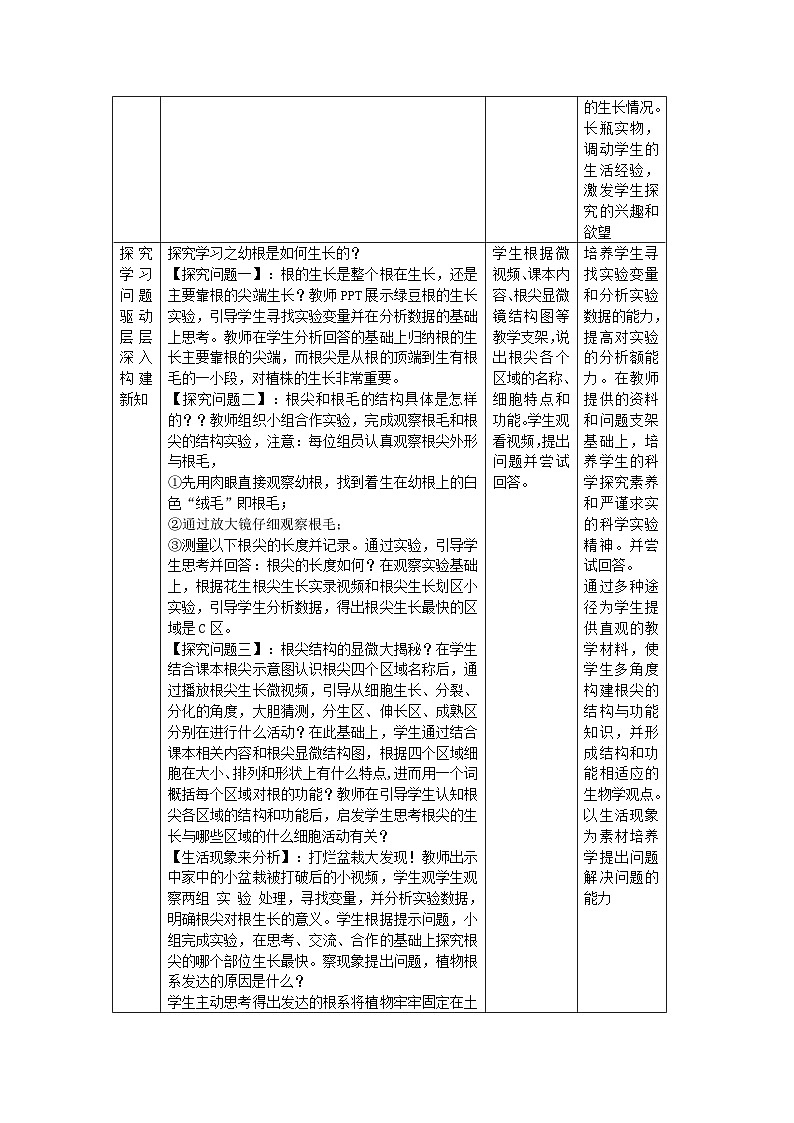 3.2.2++植株的生长++教学设计-2023-2024学年人教版生物七年级上册02