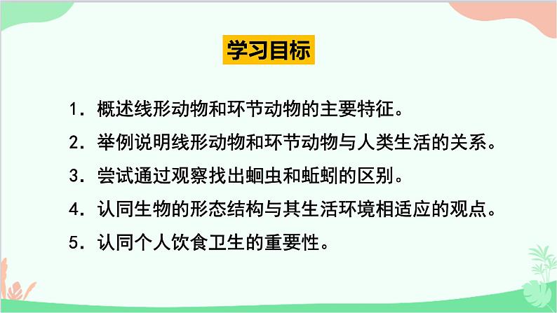 人教版生物八年级上册 第五单元第一章第二节  线形动物和环节动物课件第3页