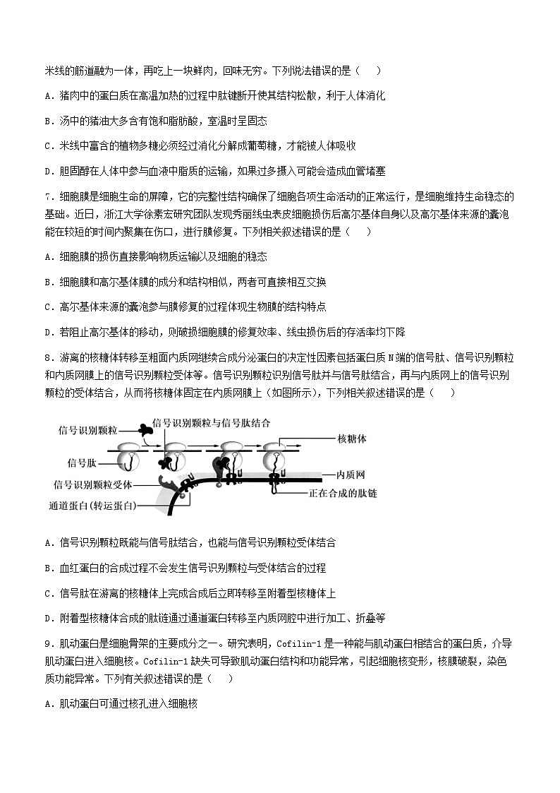 江西省宜春市丰城市第九中学日新班2023-2024学年九年级上学期期末考试生物试题()03