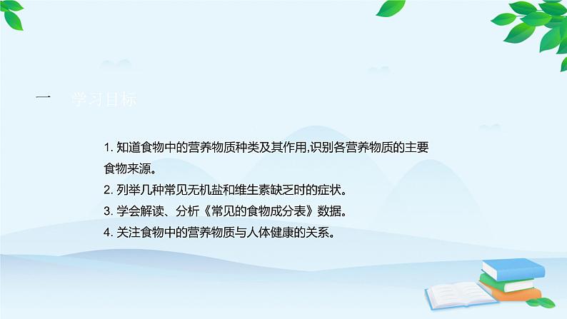 人教版生物七年级下册 第二章 第一节 食物中的营养物质课件第2页