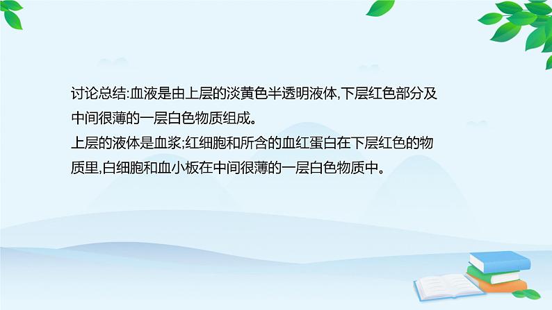 人教版生物七年级下册 第四章 第一节 流动的组织———血液课件第6页